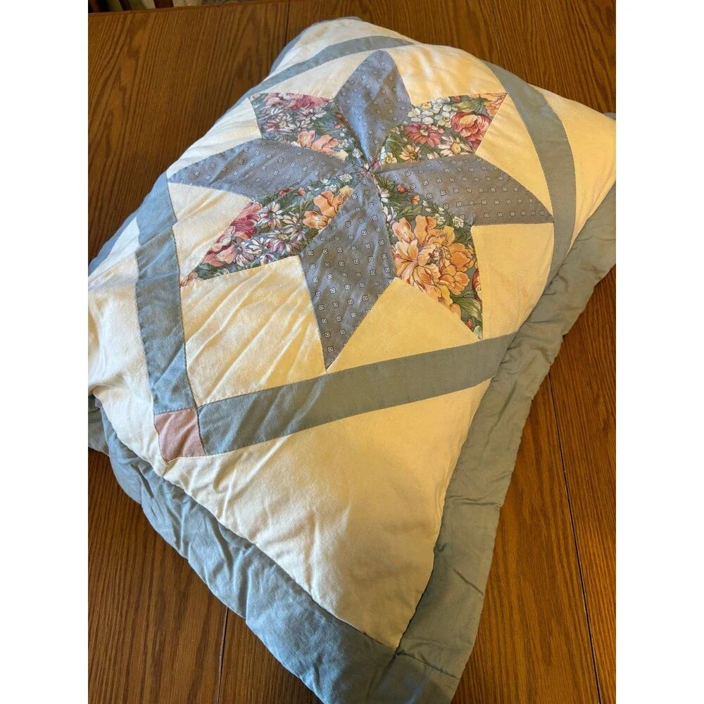 Lone Star quilt pillowcase sham set 2 standard vintage cottagecore farmhouse